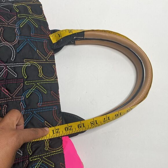 Calvin Klein Multi Color Embroidered Stitch Nylon Bag - Picture 10 of 10